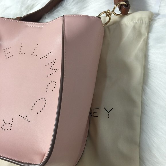 Stella McCartney Logo Crossbody Bag Pink - Picture 4 of 10